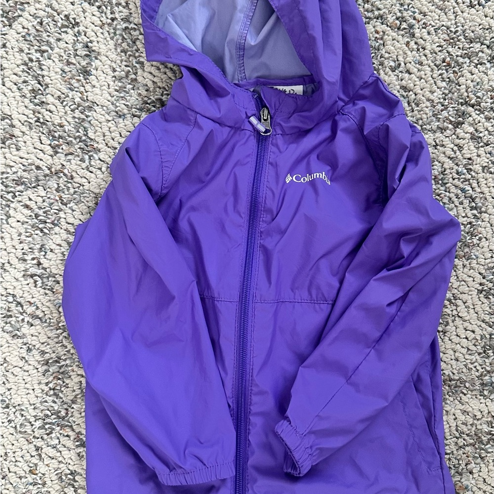Girls Columbia Vibrant Purple Rain Jacket